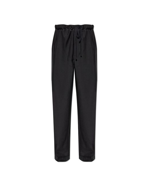 Maison Margiela Black Creased Trousers for men