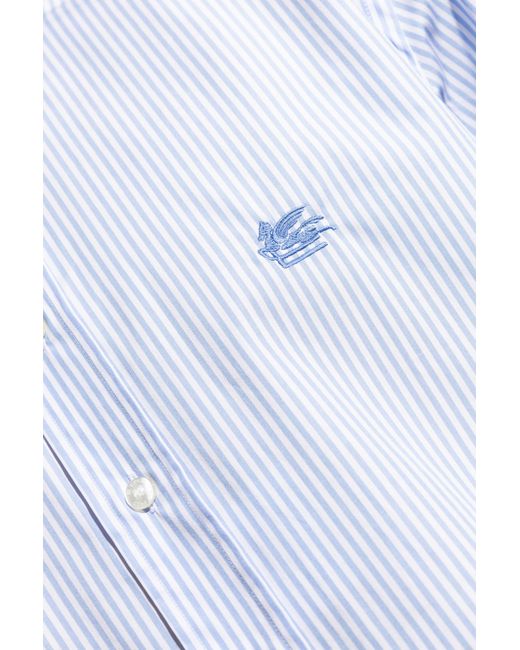 Etro Blue Shirt With Stripe Pattern for men