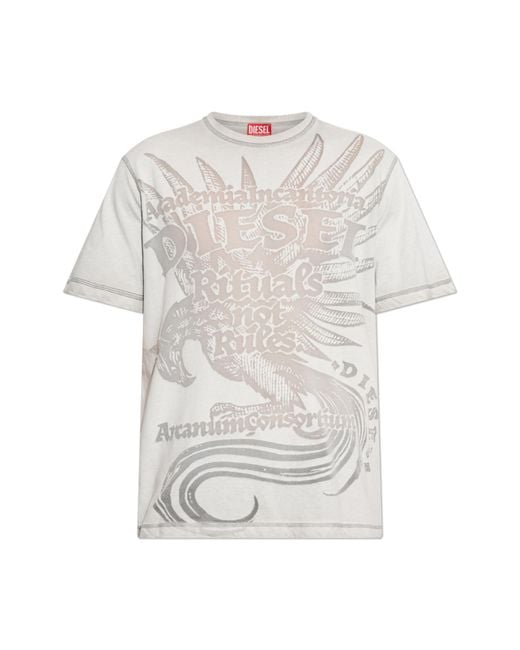 DIESEL White T-Shirt 'T-Rawjust-Aa1' for men