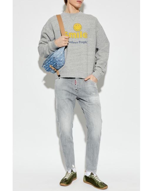 DSquared² Gray Printed Sweatshirt for men