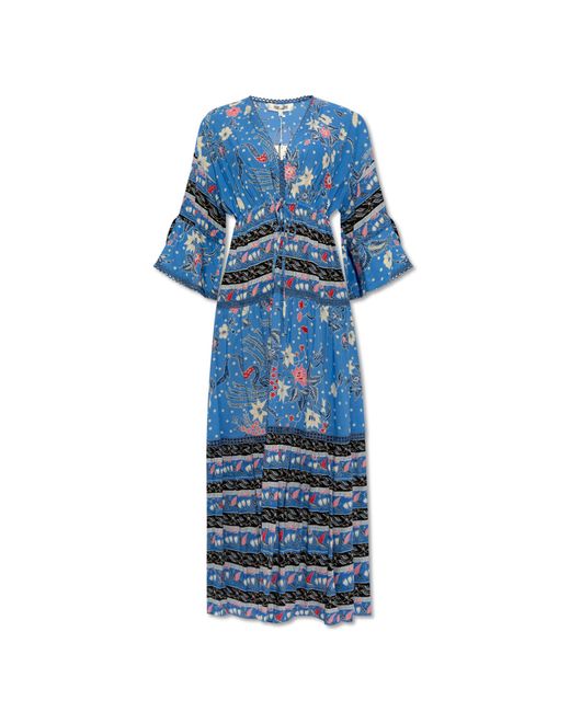 Diane von Furstenberg Blue 'boris' Patterned Dress,
