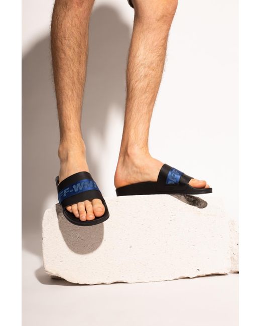 off white rubber slides