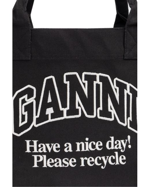Ganni Black Shopper-Type Bag