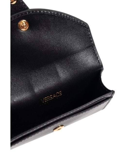 Versace Black Leather Card Holder