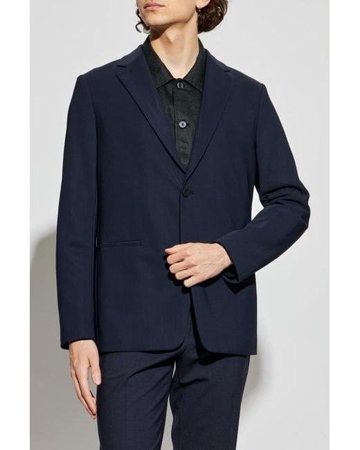Theory Blue Blazer With Open Lapels for men