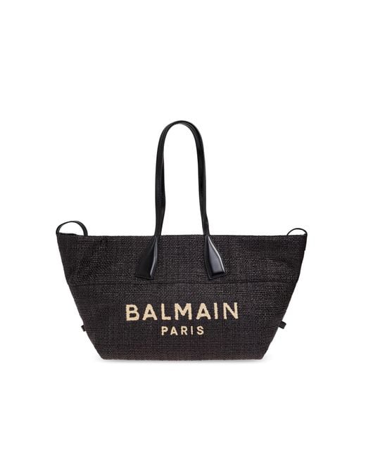Balmain Black 'Track' Shopper Bag