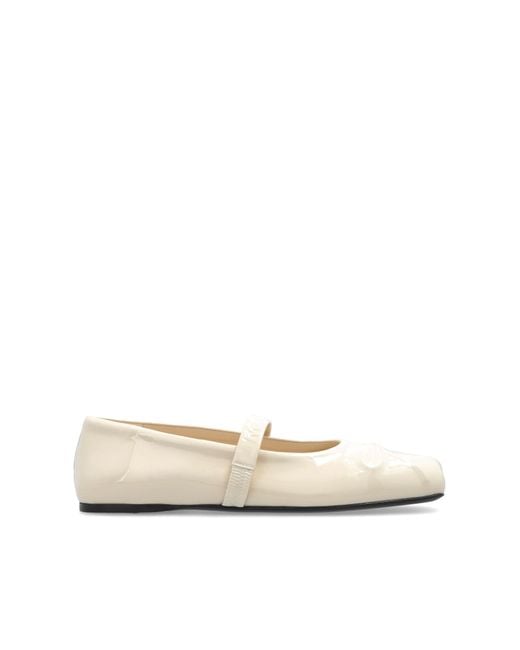 Marni White Leather Ballet Flats
