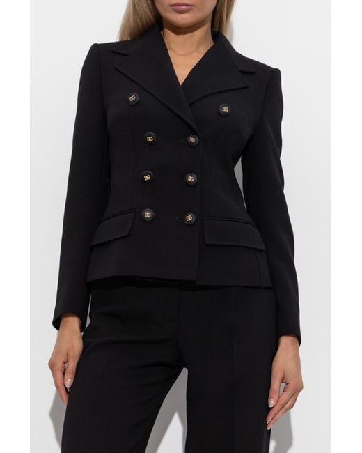 Dolce & Gabbana Black Double-Breasted Blazer