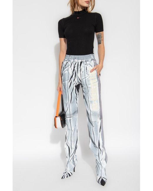 DIESEL Black 'T-Mokky-Microdiv' Ribbed Top