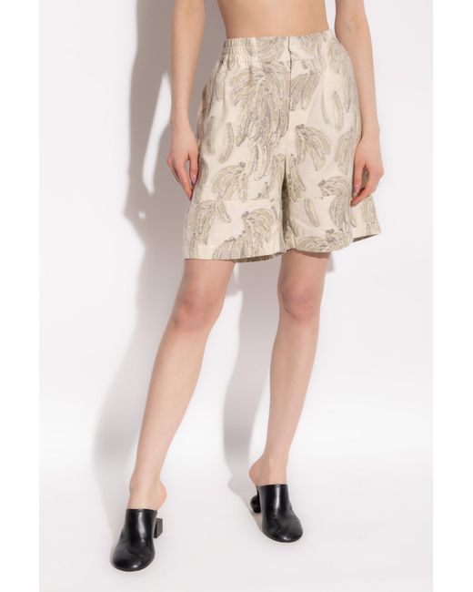 Jacquemus Natural Patterned Shorts