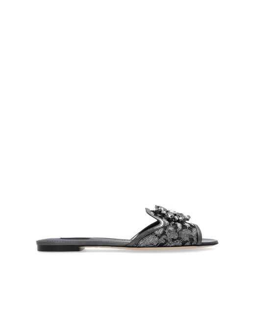 Dolce & Gabbana White 'Bianca' Slides