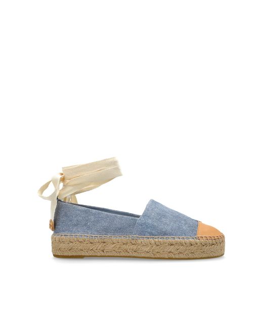 Tory Burch Blue Suede Espadrilles
