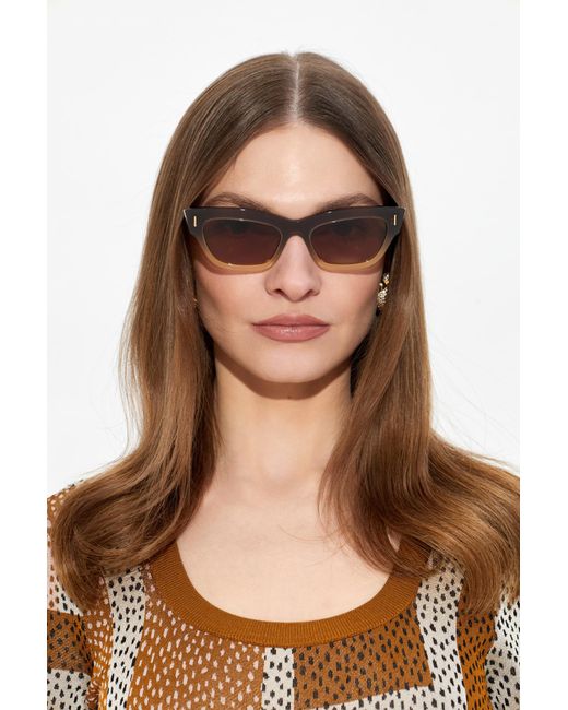 McQueen White Sunglasses