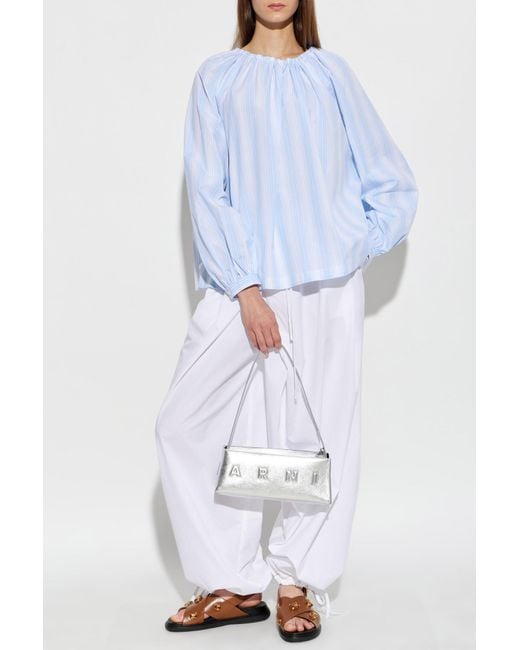 Marni White Wide-Leg Trousers