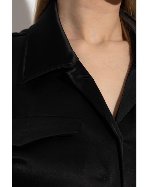 Courreges Black Bodysuit With Pockets