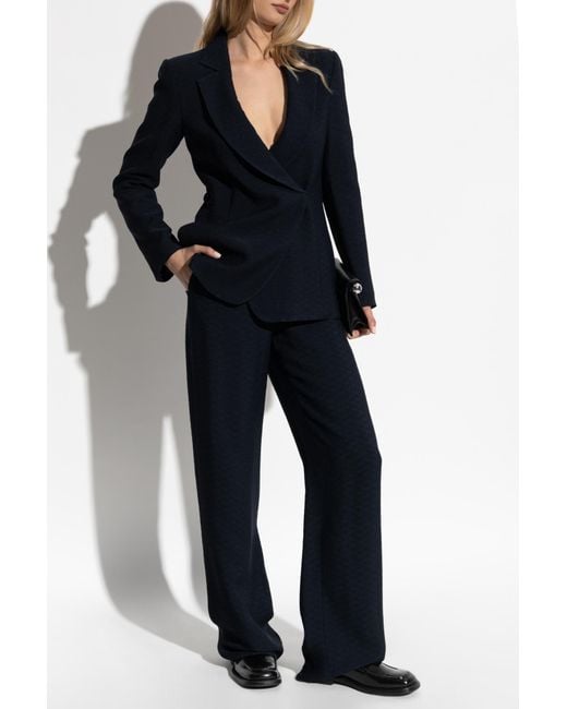 Emporio Armani Black Straight-Leg Trousers