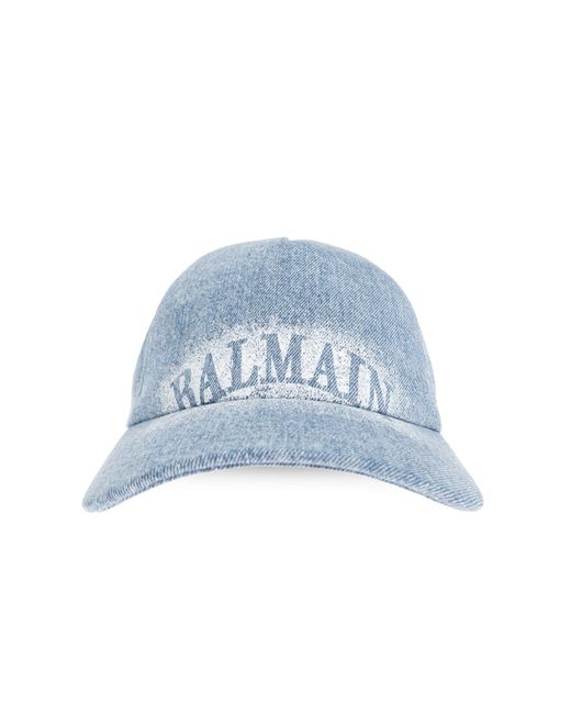 Balmain Blue Baseball Cap for men
