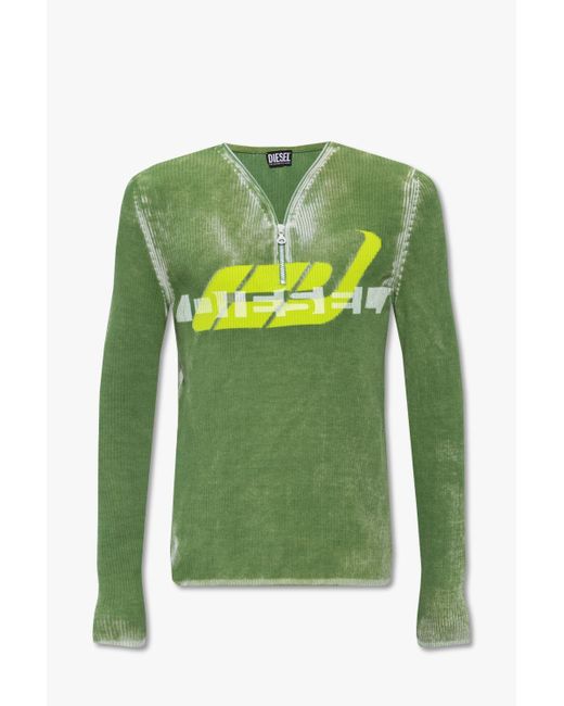 DIESEL Green 'k-aldwell' Sweater for men