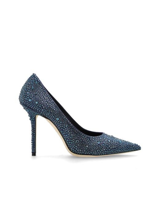 Jimmy Choo Blue Heeled Shoes 'Love 100'