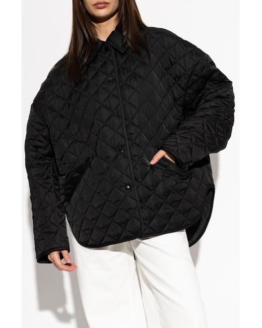 Totême  Black Quilted "Oversize" Jacket With Lining