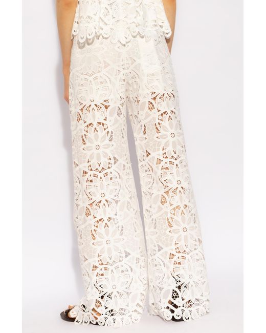 Munthe White 'eileen' Lace Trousers ,