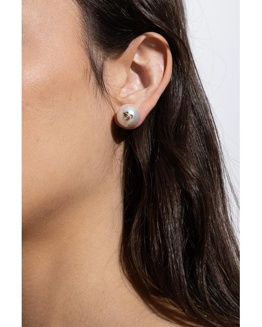 Jimmy Choo Metallic Asymmetric Earrings