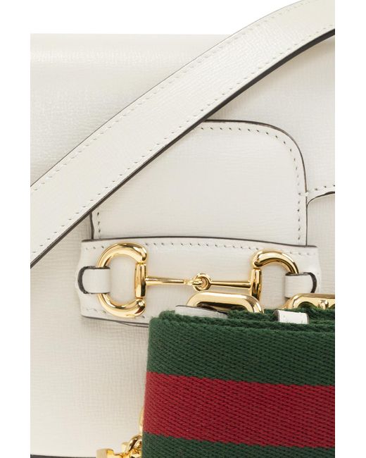 Gucci White 'horsebit 1955 Mini' Shoulder Bag