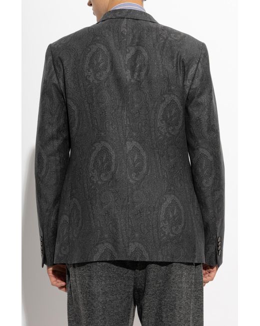 Etro Black Wool Blazer for men