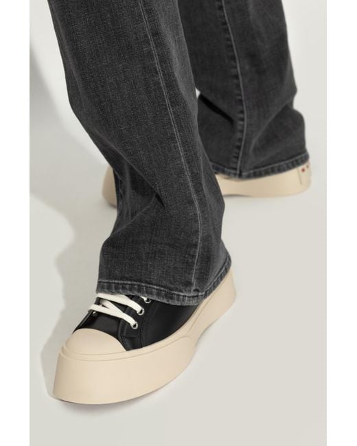 Marni Black Pablo Lace Up Sneakers