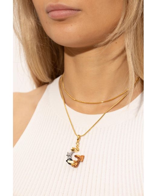 Marni Metallic Pendant With A Letter
