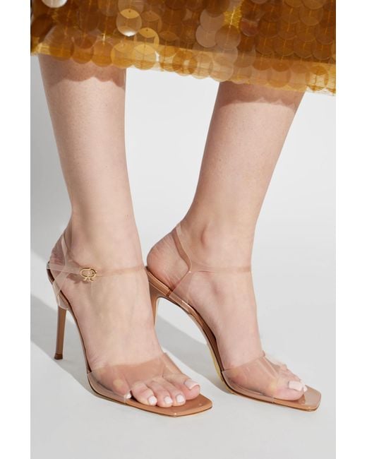Gianvito Rossi White Heeled Sandals 'Cher'