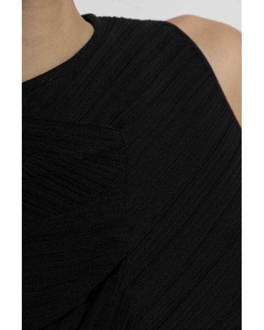 Balmain Black Pleated Top