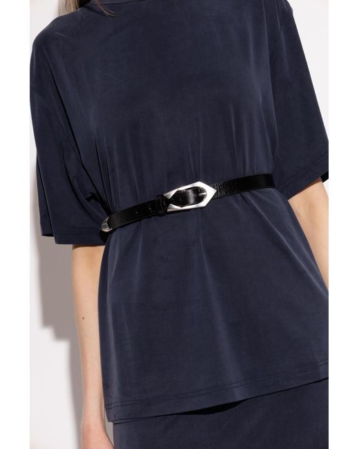 IRO Black Leather Belt