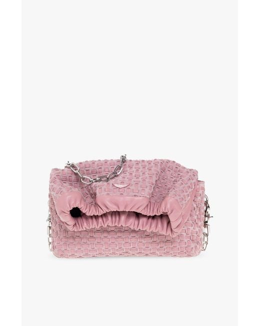Zadig & Voltaire 'rockyssime Xs' Shoulder Bag in Pink Lyst