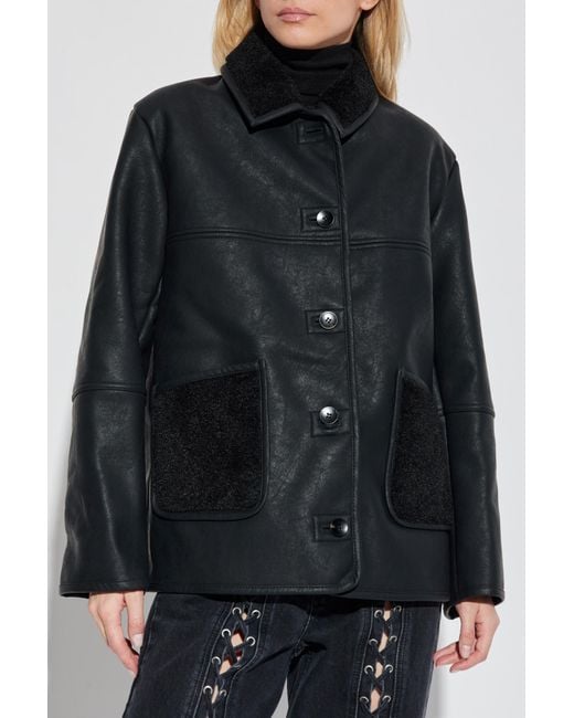 Paul Smith Blue Faux Leather Jacket