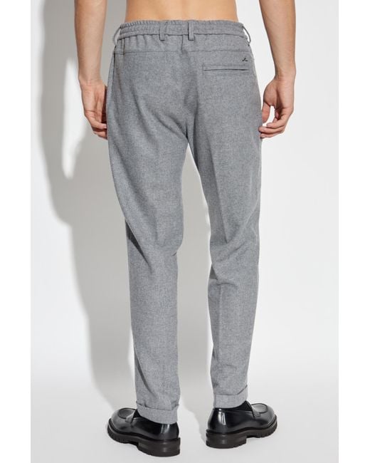 Paul & Shark Gray Wool Trousers for men