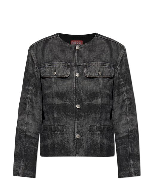 DIESEL Denim Jacket 'D-Aberdeen-Fsh2' in Black for Men | Lyst UK