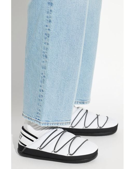 Moon Boot White 'Mb Icon Slipper' Shoes