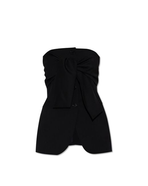 Max Mara Black Veruska Off-Shoulder Top