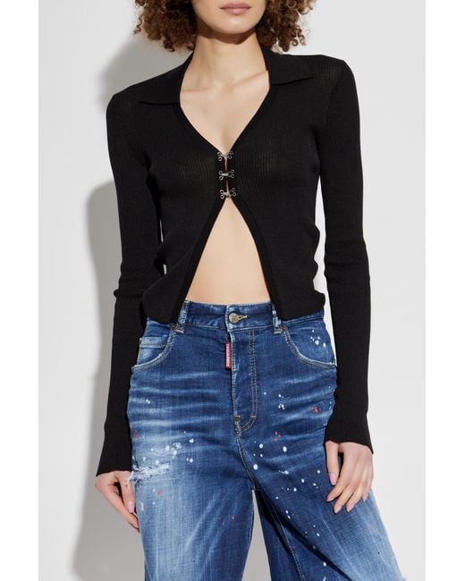 DSquared² Blue Ribbed Cardigan