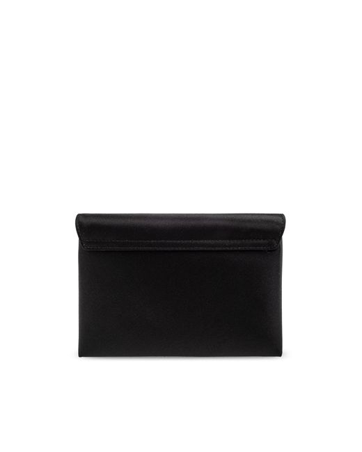 Versace Black Clutch With Appliqué