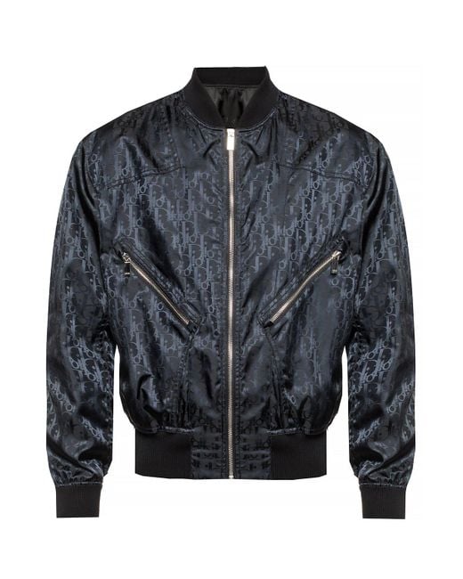 Dior Branded Bomber Jacket in Black for Men | Lyst
