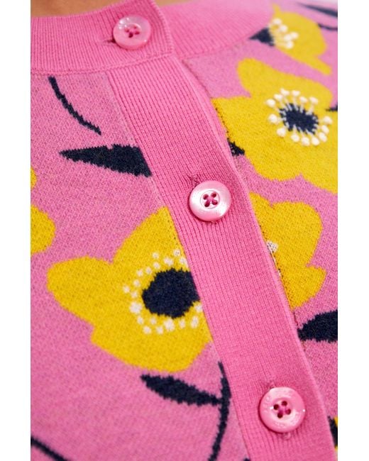 Kate Spade Pink Floral Pattern Cardigan,