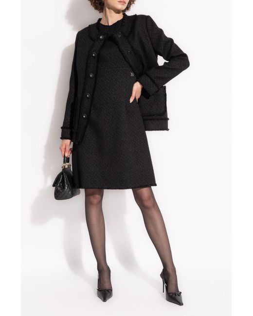 Dolce & Gabbana Black Tweed Dress