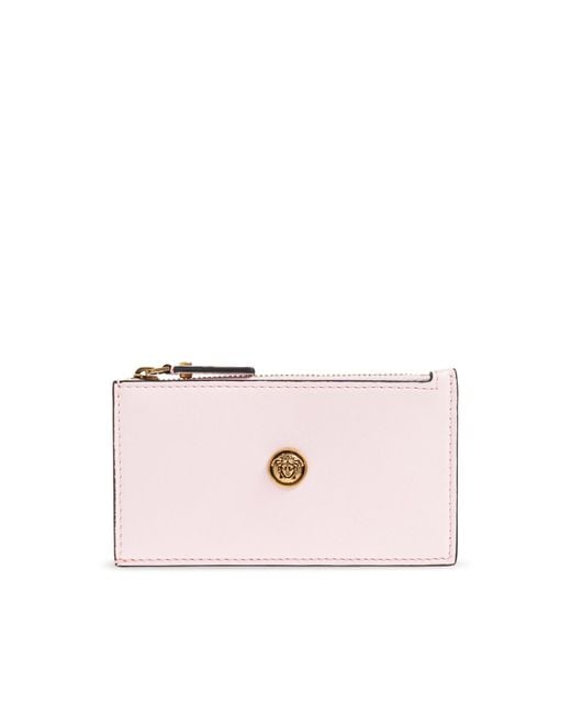 Versace Pink Leather Card Holder