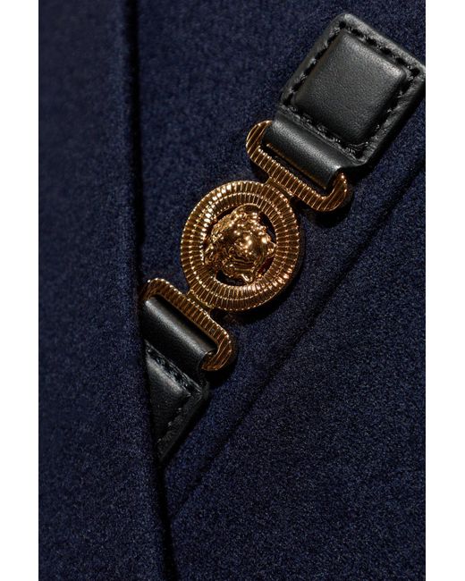 Versace Blue Wool Blazer for men