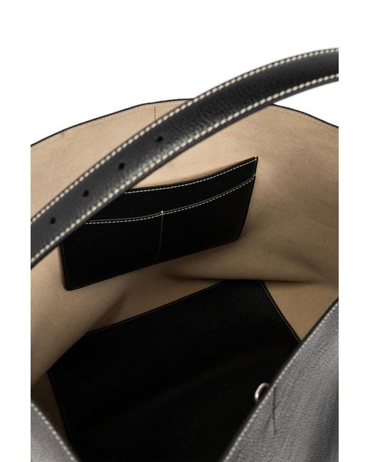 Totême  Black `belted` Shopper Bag,