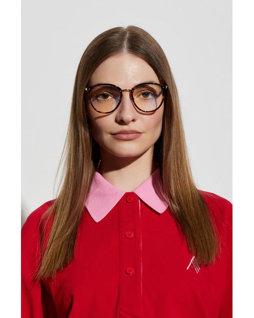 Linda Farrow Brown "Calthorpe" Corrective Glasses