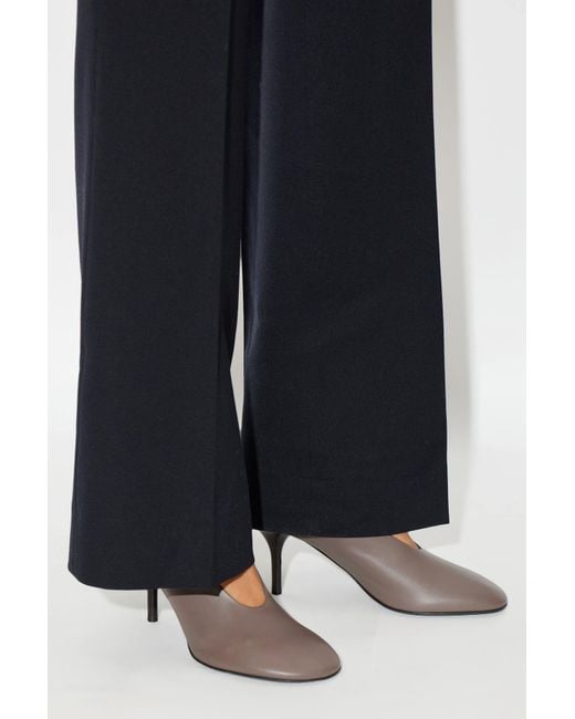 Acne Gray Leather Heeled Shoes