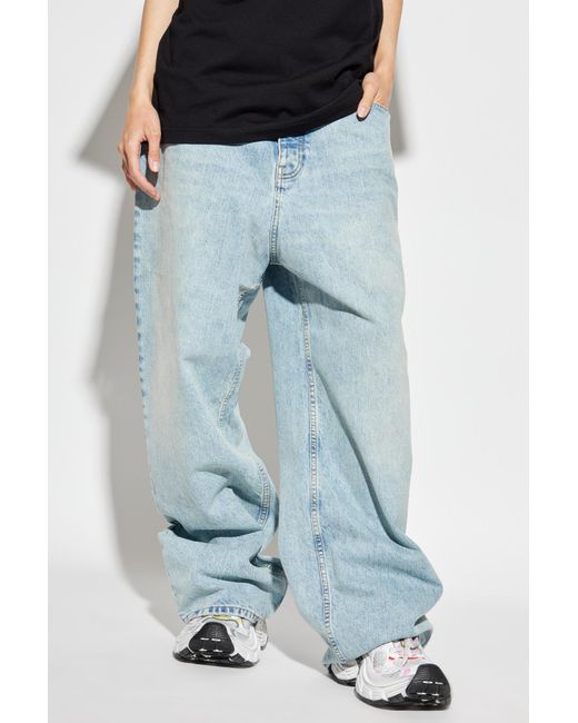 Balenciaga Blue Wide-Leg Jeans
